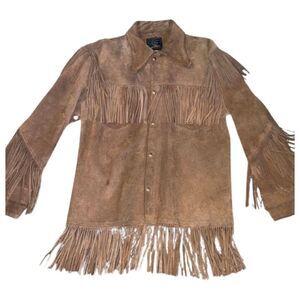 Vintage Sportswear National Coast to Coast Fringed Suede Men’s Jacket size 40